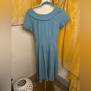 Chic Blue Midi Dress